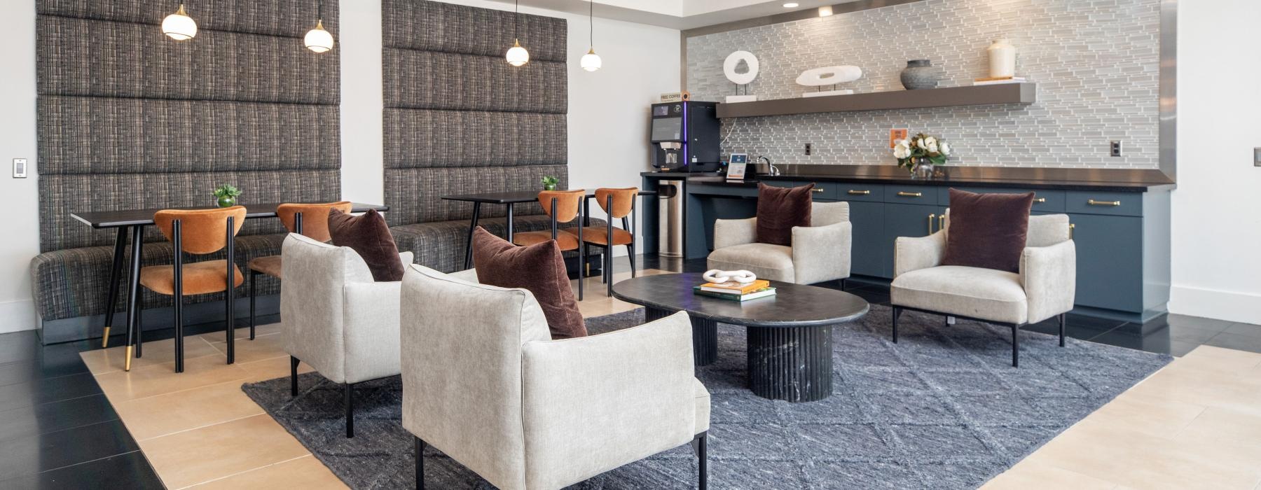 a modern looking living room